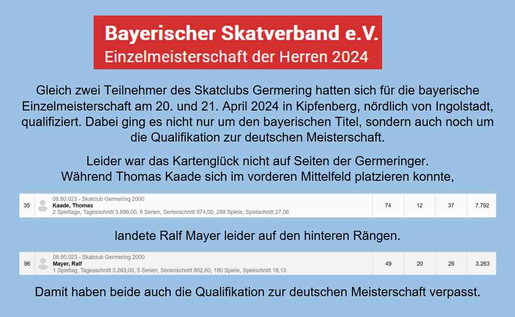 bayerischhe einzelmeisterschaft